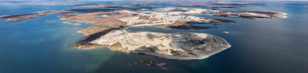 aerial view of mine